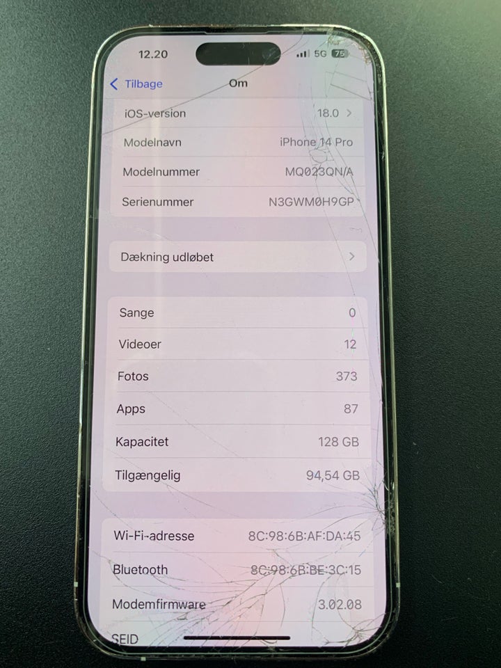 iPhone 14 Pro, 128 GB, hvid