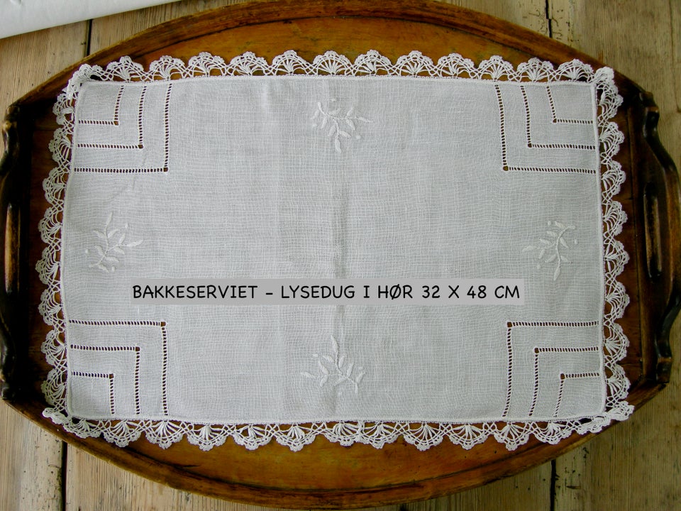 32 X 48 cm Bakkeserviet - Lysedug -