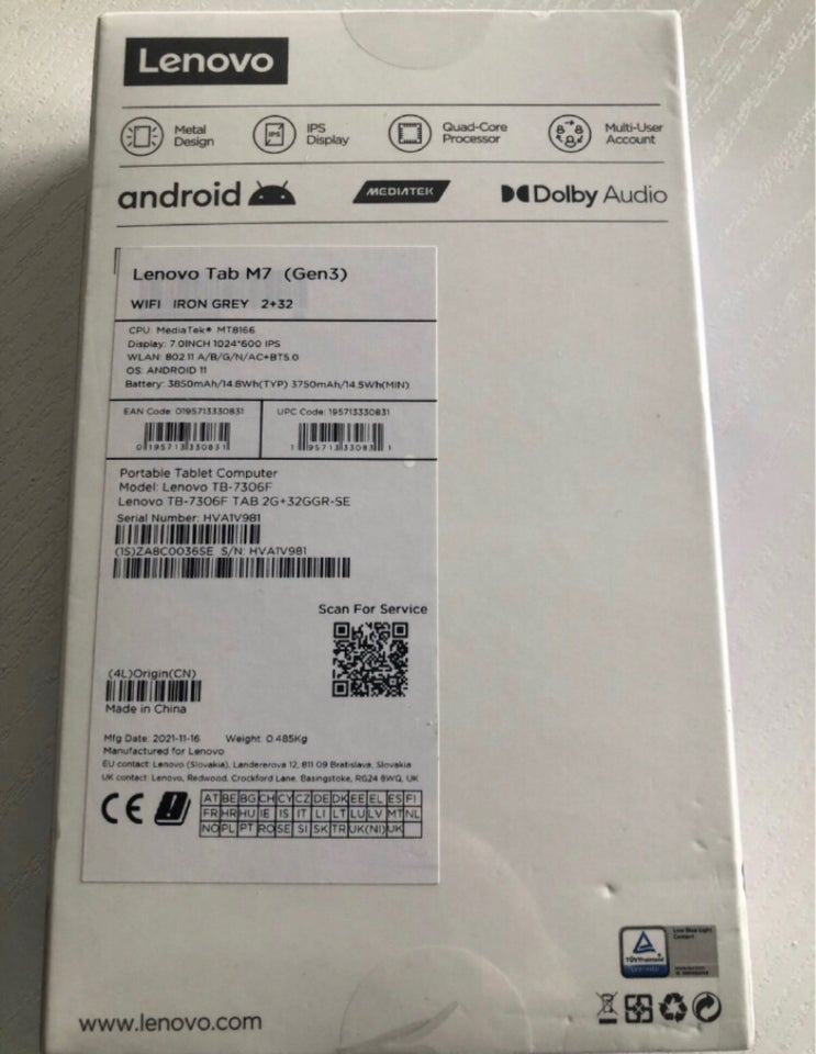 Lenovo Tab M7 Perfekt