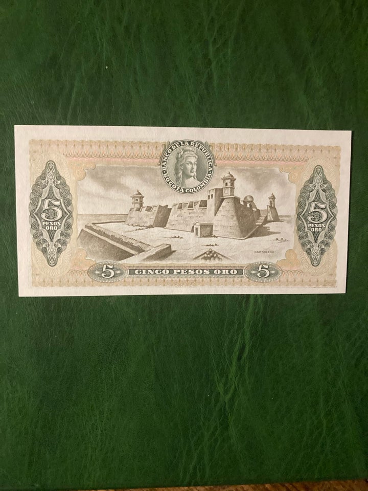 Amerika, sedler, Colombia 5 Pesos.