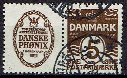 Danmark, stemplet, reklamemærke