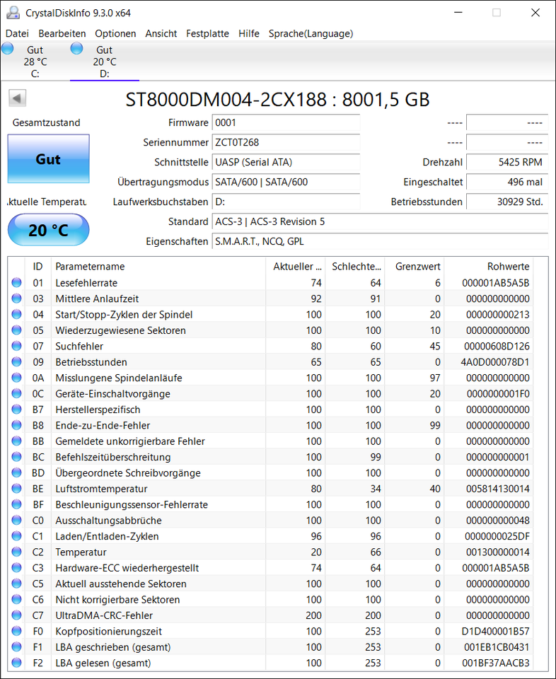 Seagate ST8000DM004 , 8000 GB