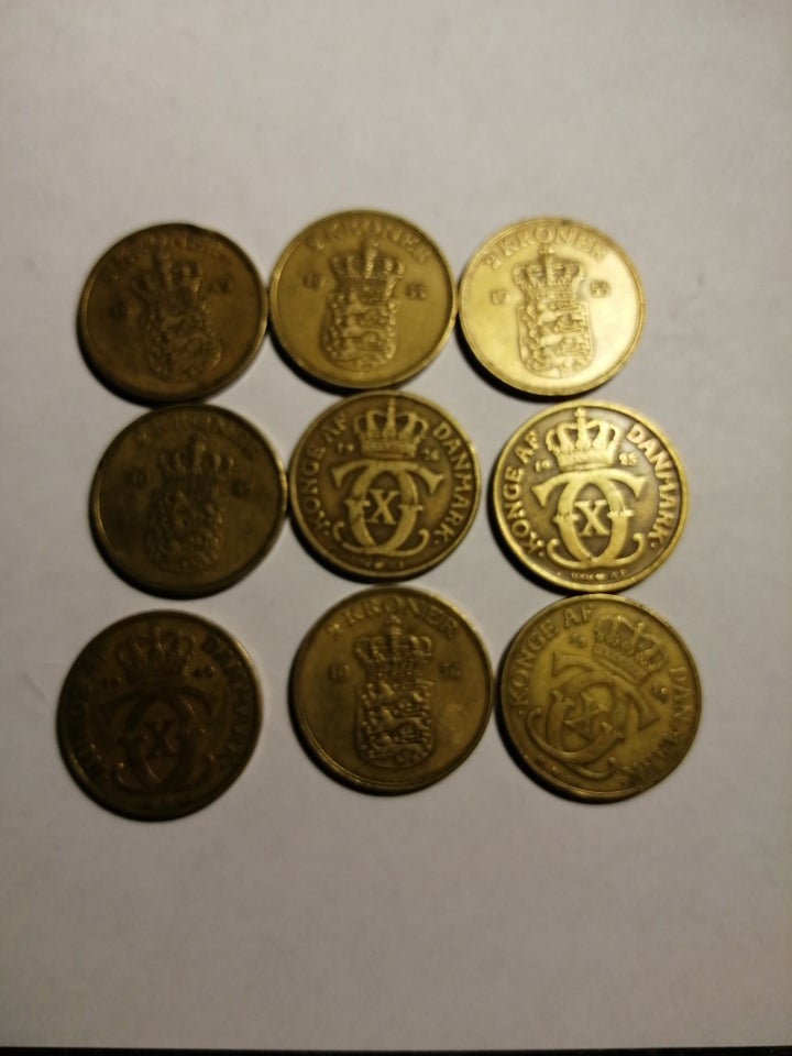 Danmark mønter 2 kroner