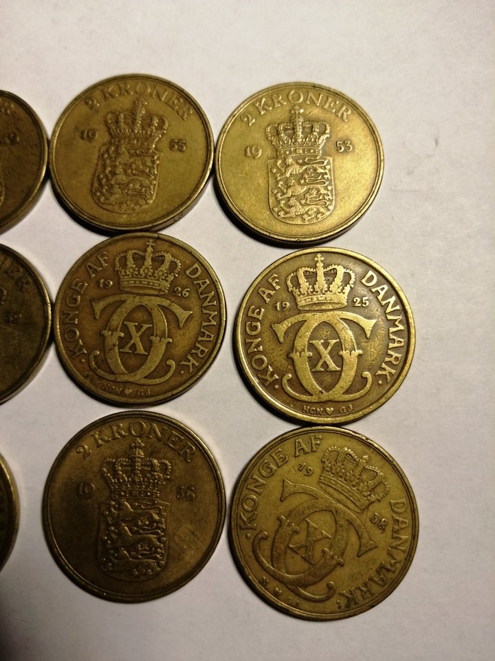 Danmark mønter 2 kroner