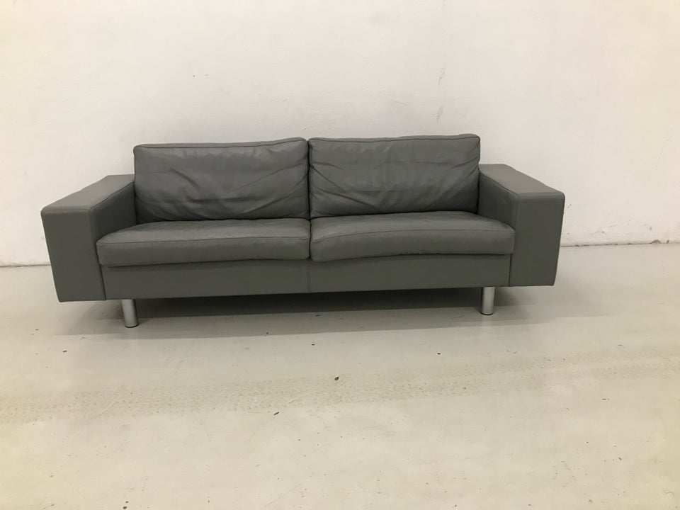 Sofa, læder, 3 pers.