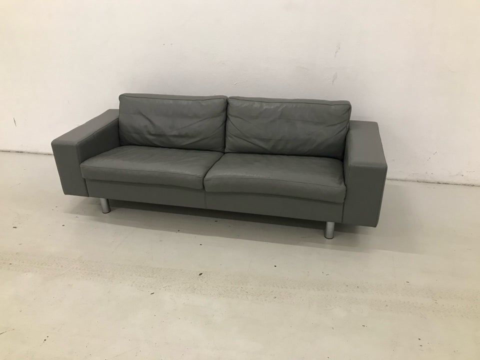 Sofa, læder, 3 pers.