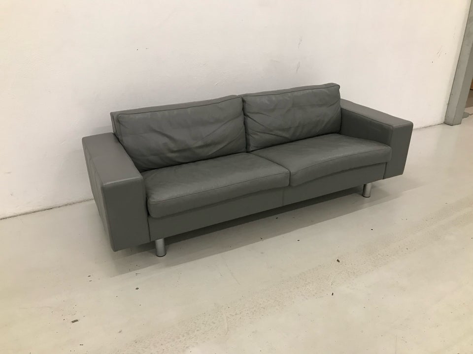 Sofa, læder, 3 pers.