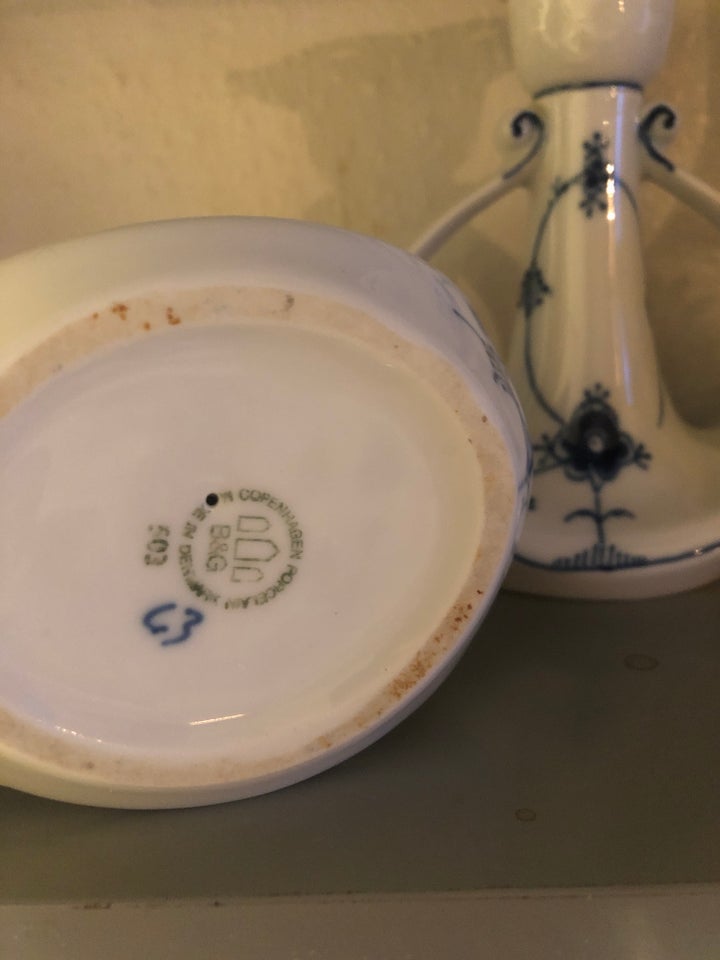 Porcelæn Lysestage Bing og