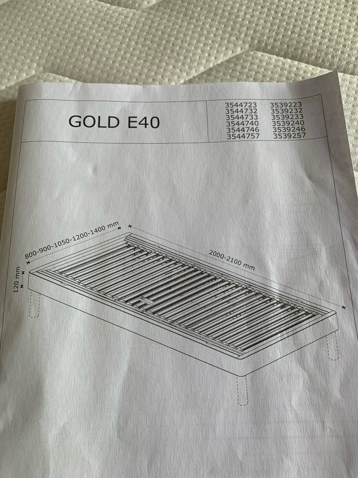 Elevationsseng Gold E40 b: 90 l: