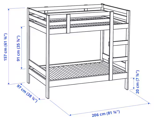 Køjeseng IKEA Mydal hvis