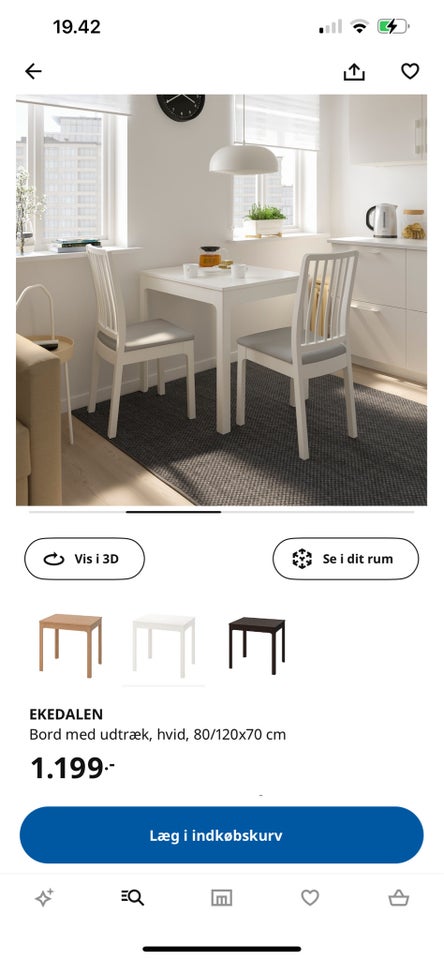 Spisebord Træ Ikea ekedalen