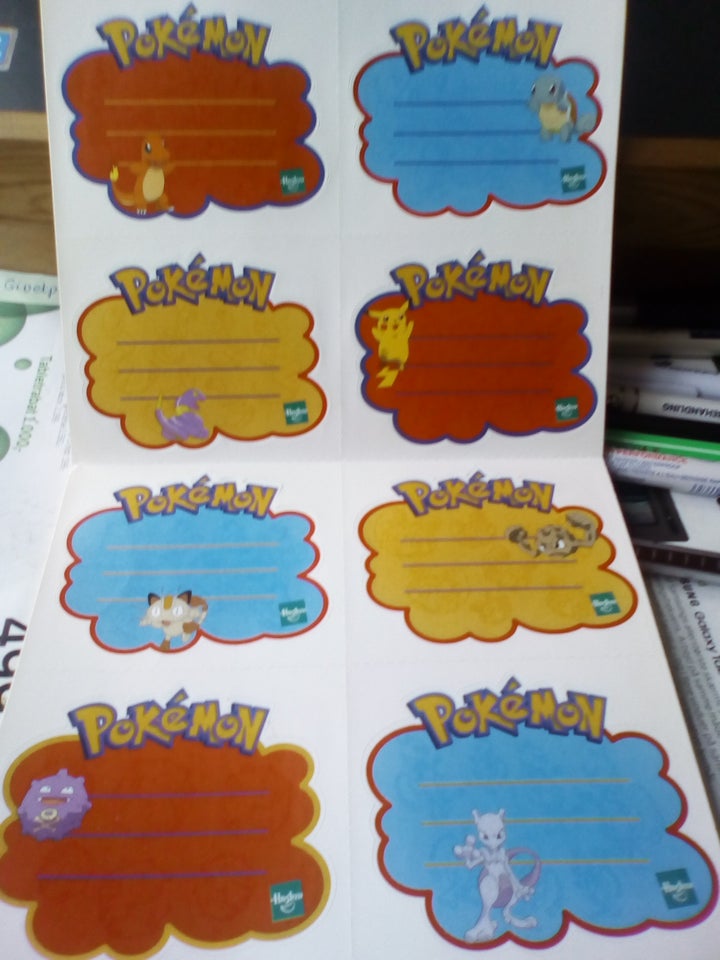 Klistermærker, retro.. POKEMON..