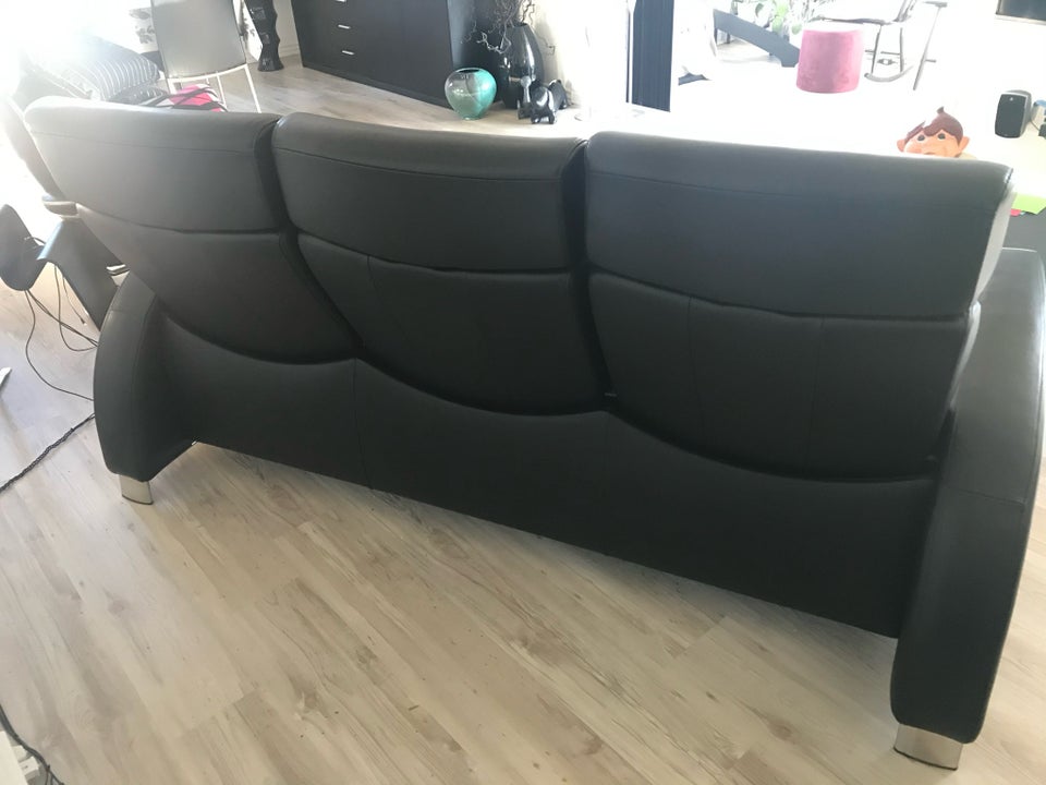 Sofa, læder, 3 pers.