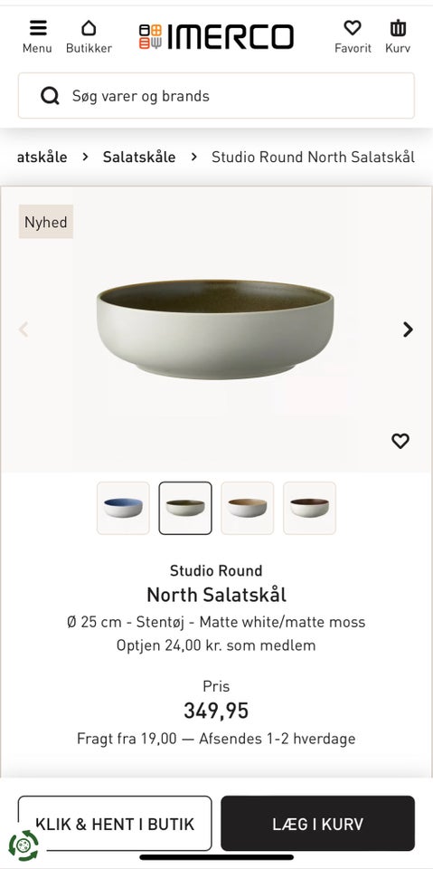 Stentøj Salatskål Studio Round