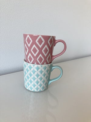 Keramik Blue and pink mugs (krus)