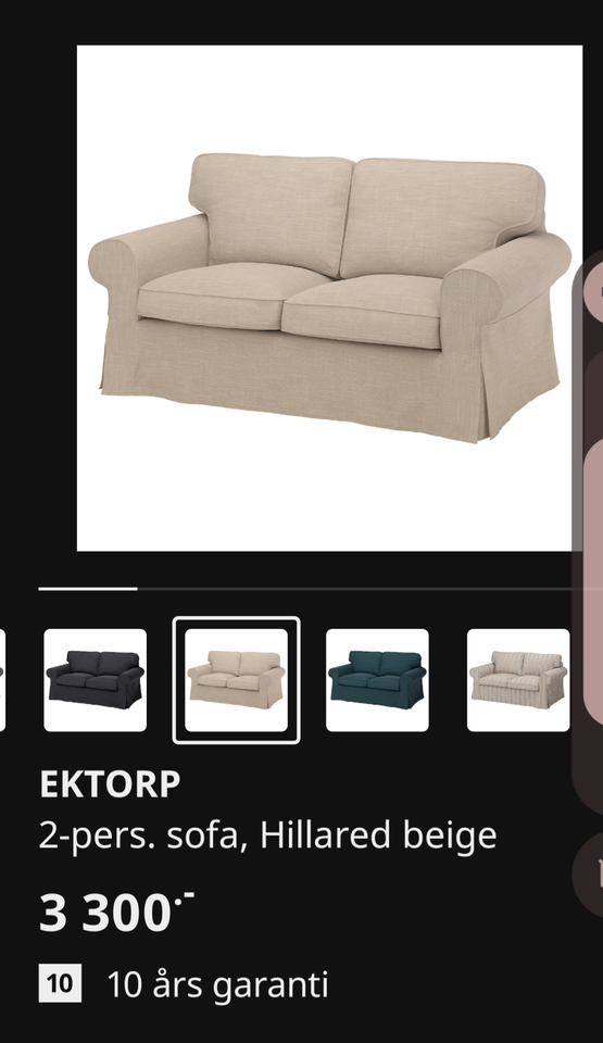 Sofa stof 2 pers