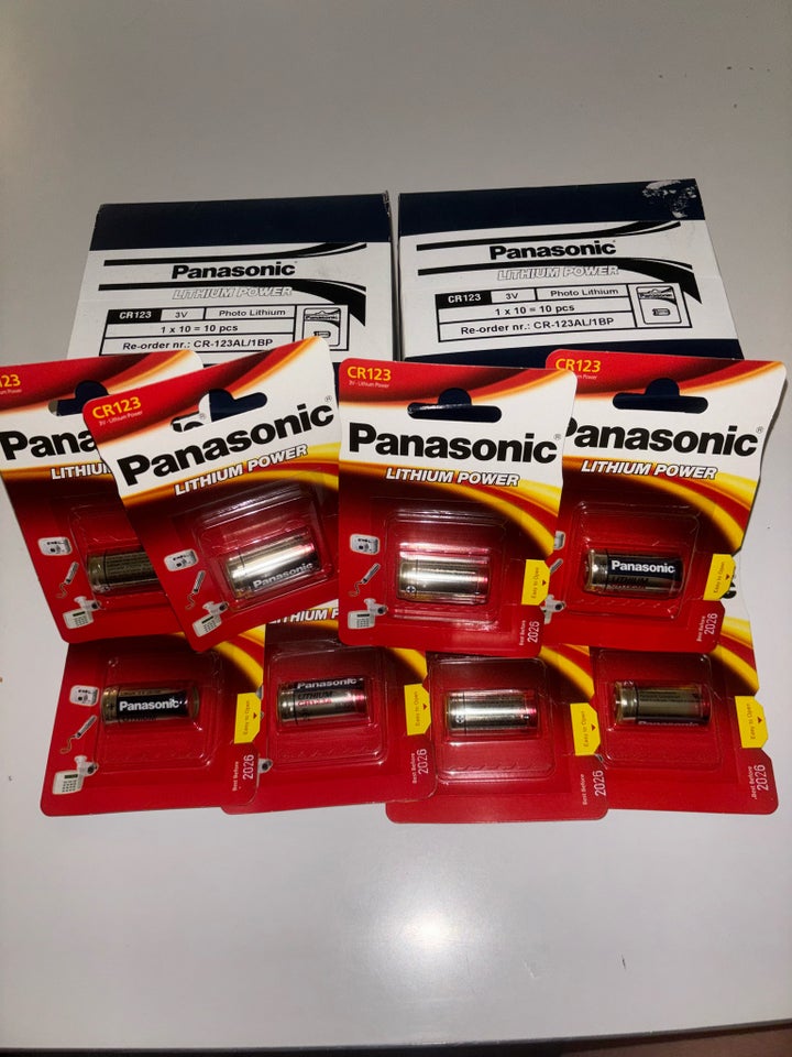 Panasonic lithium batteri CR123,