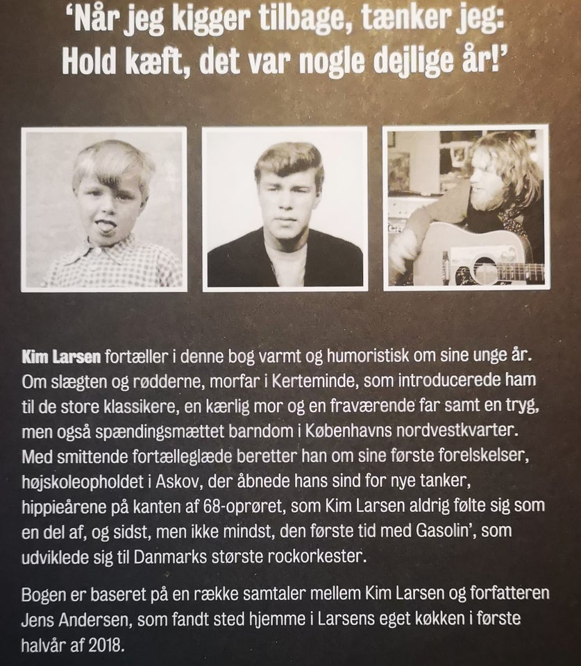 KIM LARSEN, Mine unge år, genre: