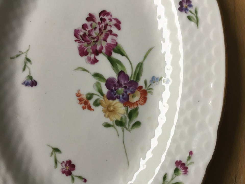 Porcelæn Saksisk Blomst fad