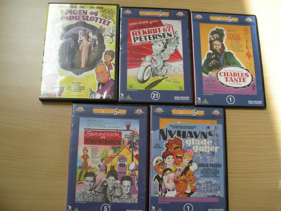 5 Danske film 30kr. stk, DVD,