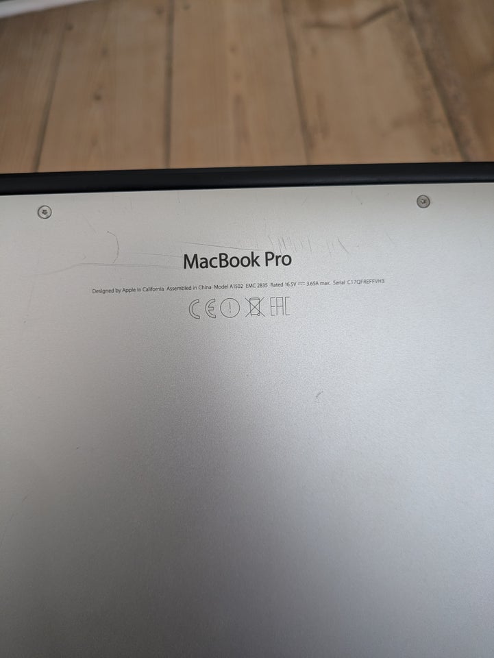 MacBook Pro, 2,7 GHz, 8 GB harddisk