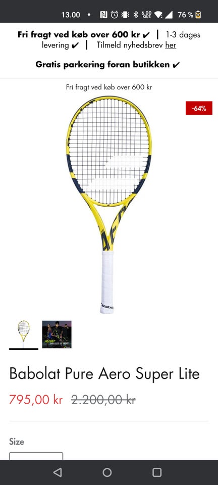 Tennisketsjer, Babolat Junior