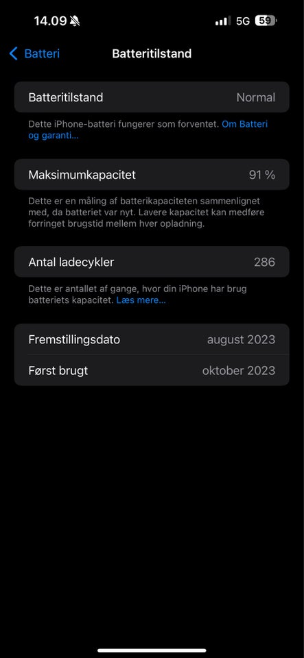 iPhone 15 Pro Max, 256 GB, blå