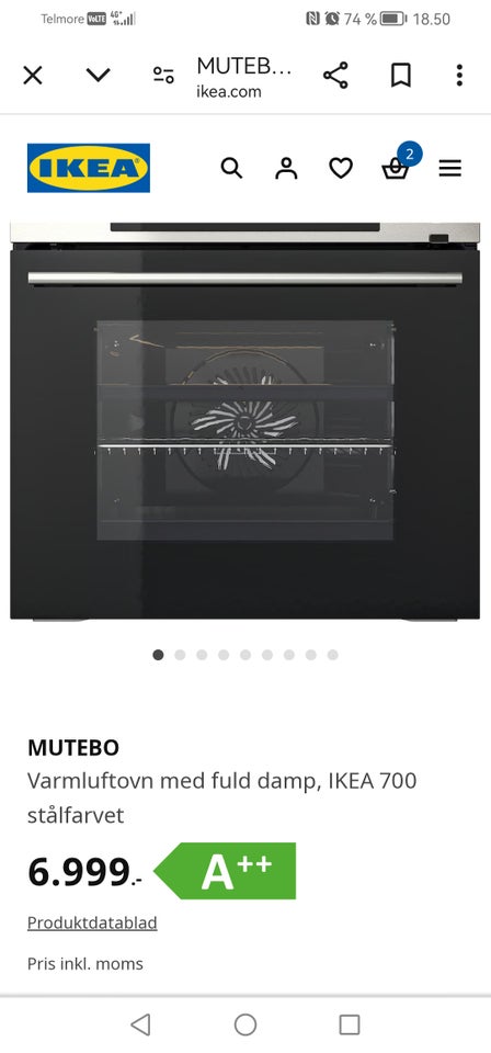 Oven MUTEBO FRA IKEA