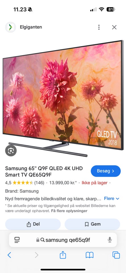 Samsung, QE65Q9F, 65"