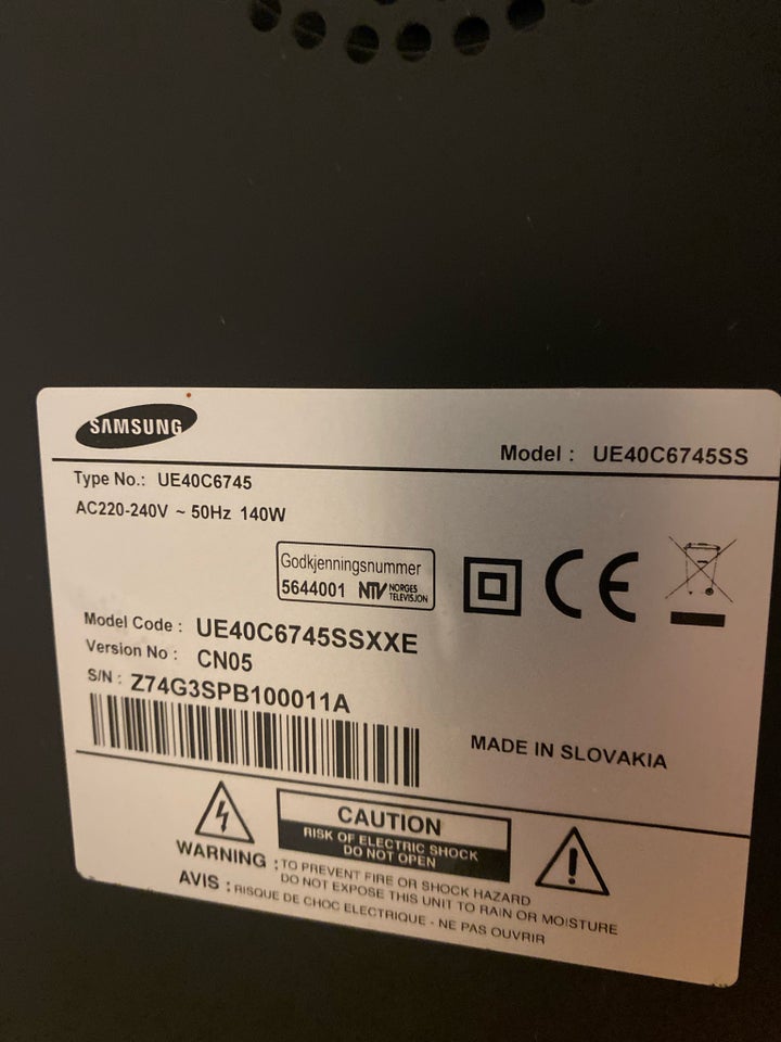 Plasma, Samsung, Ue40c6745ddxxe