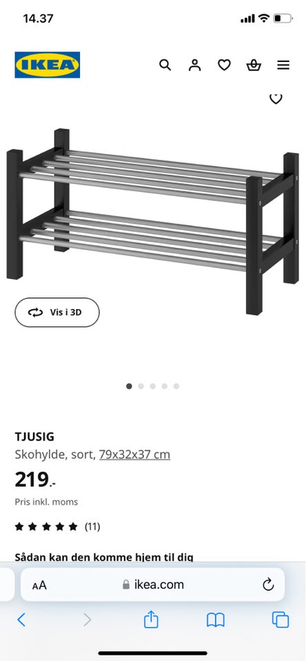 Skohylde Ikea Tjusig