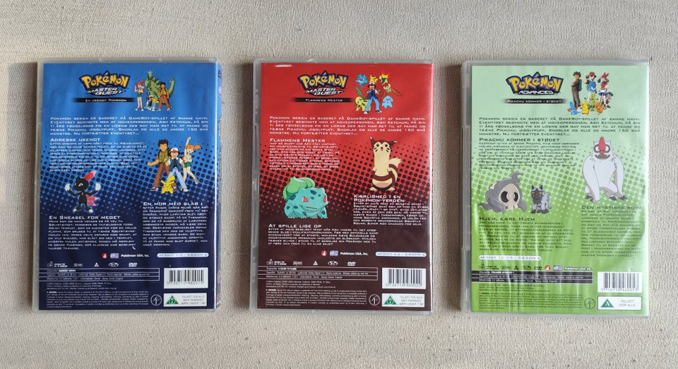 3 Pokemon DVD'er - Pokemon Master