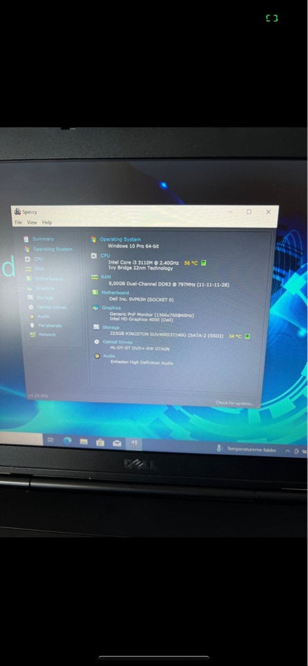 Dell 156" ( SSD Hdd)  Intel Core