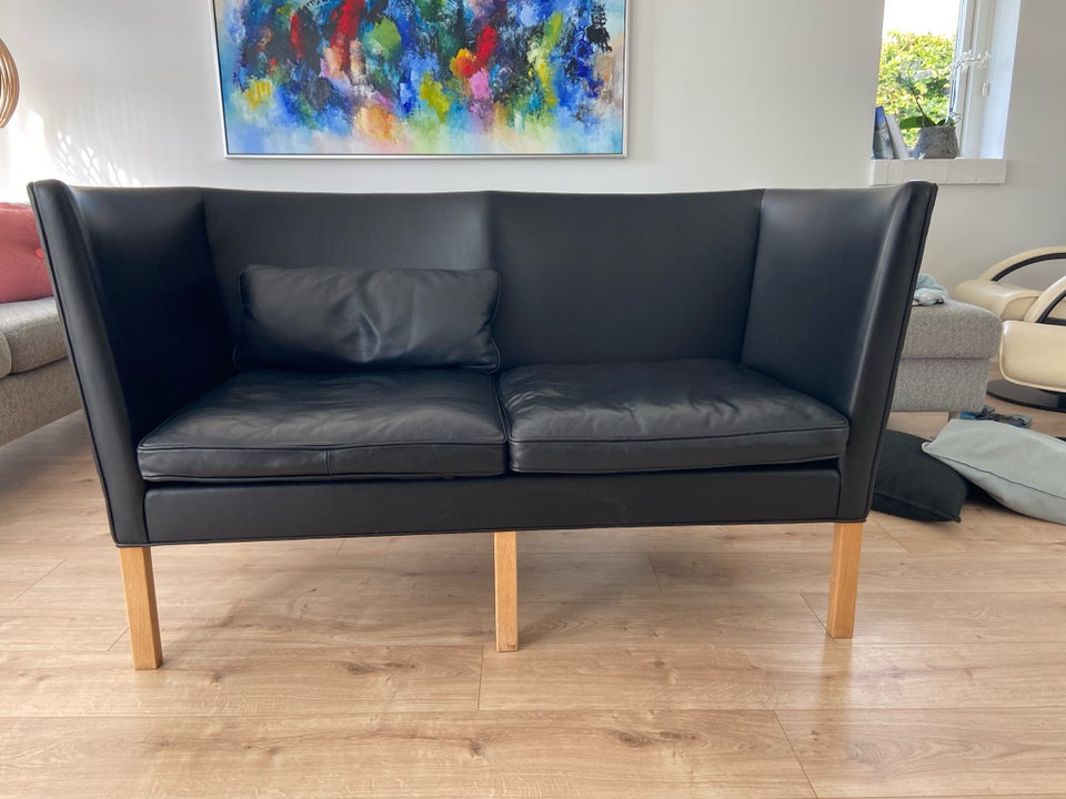 Sofa, læder, 2 pers.