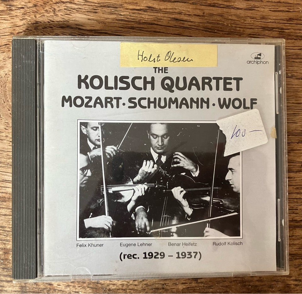 The Kolisch quartet: Mozart