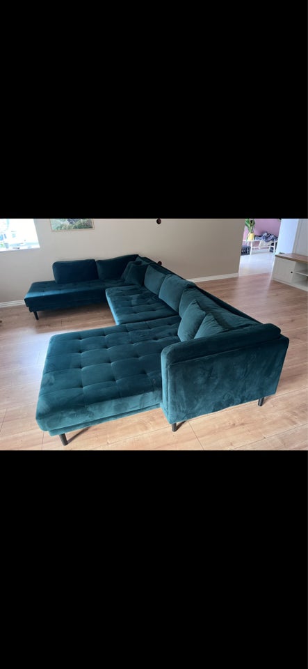 U-sofa velour 8 pers