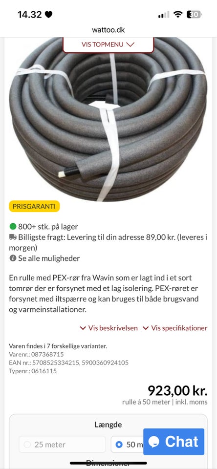 Andet, Pex