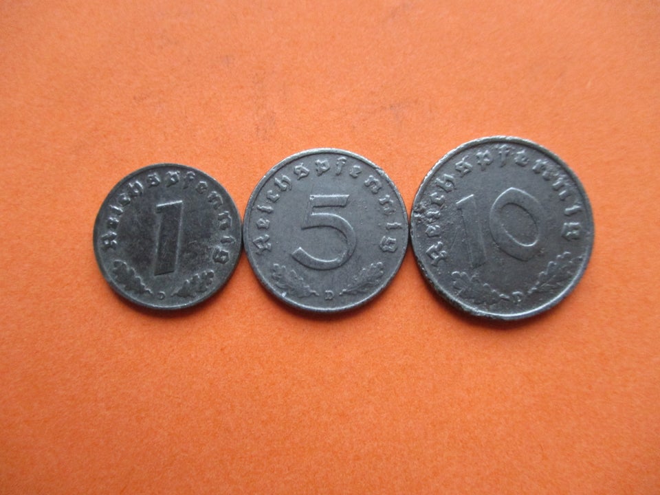 Vesteuropa, mønter, 5 Pfennig