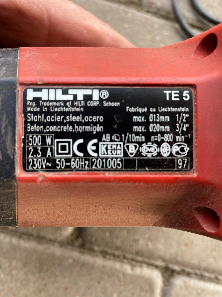 Borehammer Hilti te5