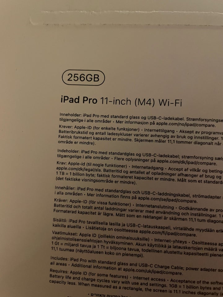 iPad Pro 6, 256 GB, sort