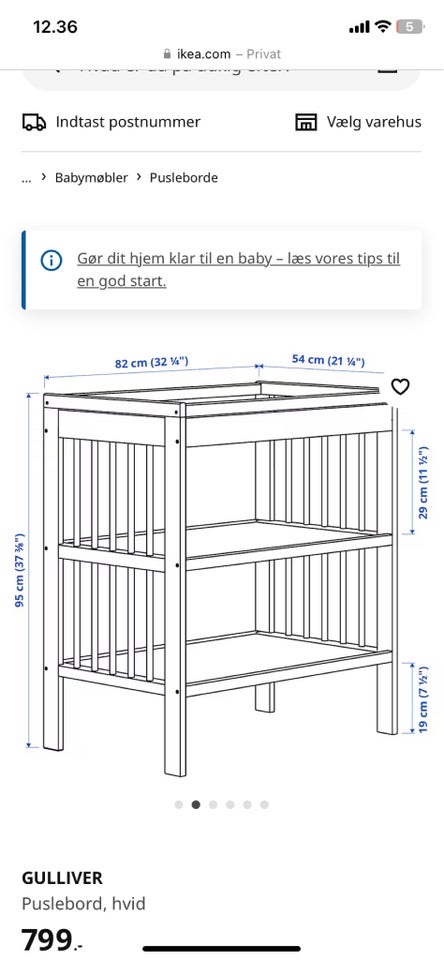 Puslebord Ikea Gulliver