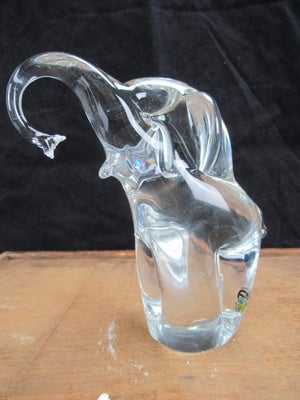 Stor Glas Elefant FM Kunstglas