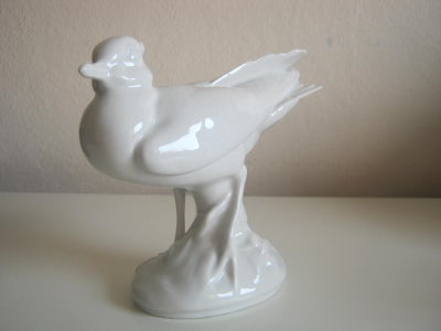 Kgl porcelæn white figur fugl nr