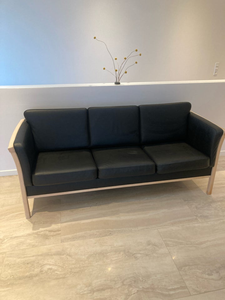 Sofa, læder, 3 pers.