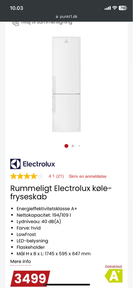 Køle/fryseskab