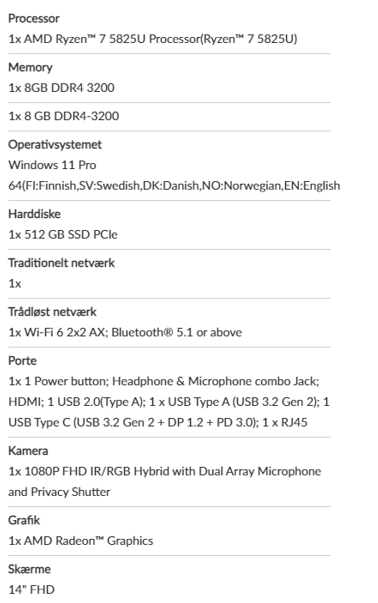 Lenovo ThinkPad E14 Gen 4 20 til