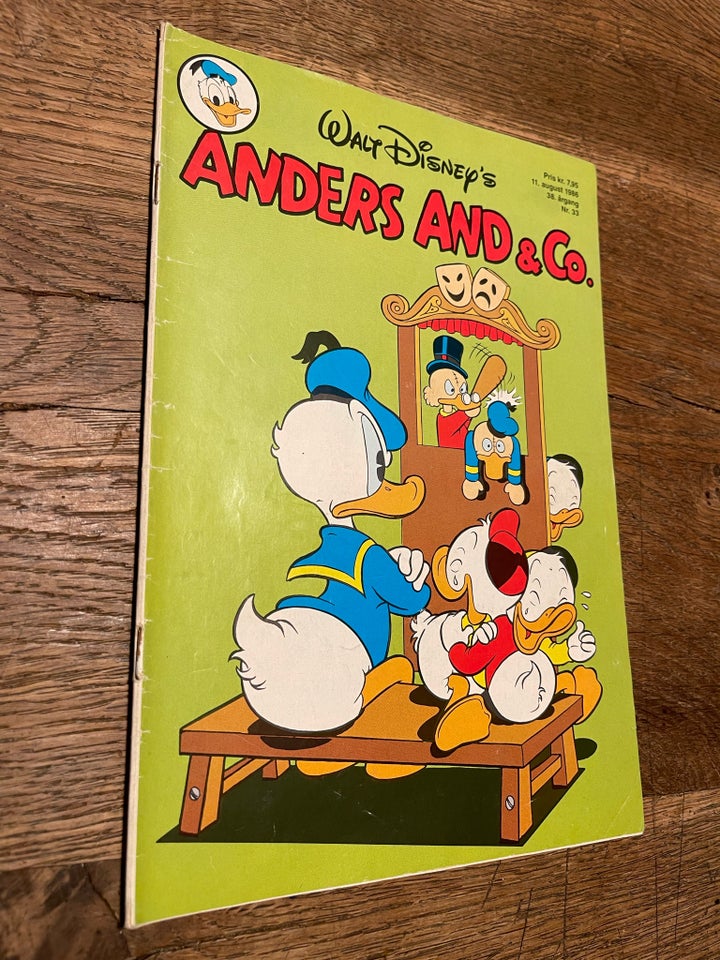 Anders And 1986 nr. 33, Walt Disney,