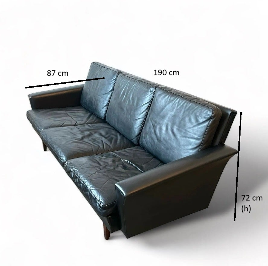 Sofa, læder, 3 pers.