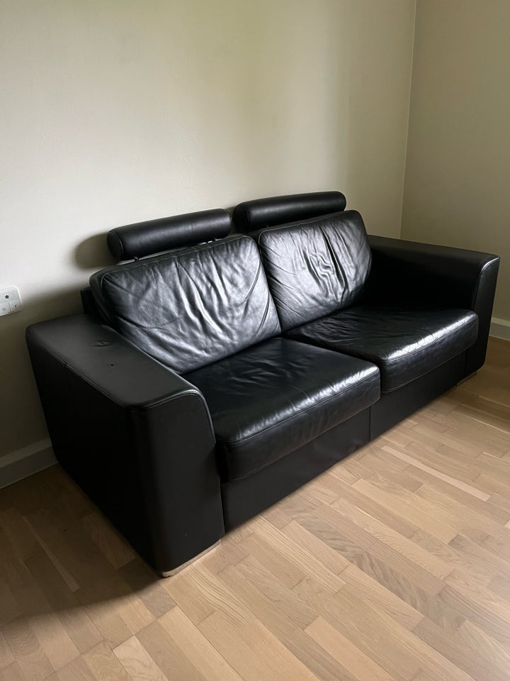 Sofa, læder, 3 pers.