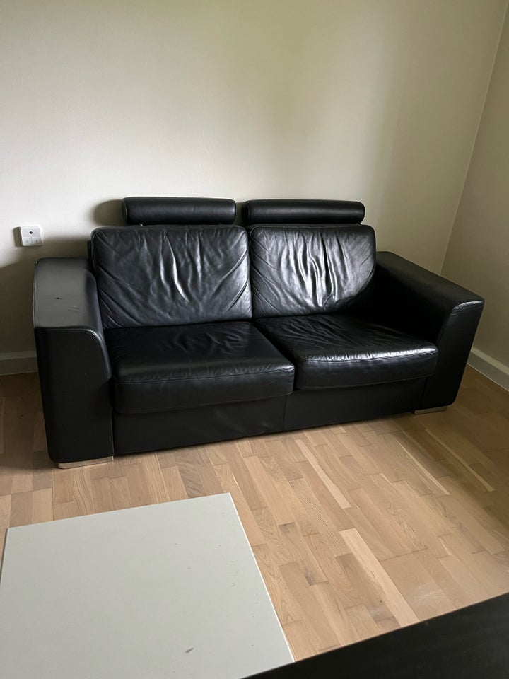 Sofa, læder, 3 pers.